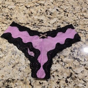 Victoria's Secret Lavender and Black Lace Panties